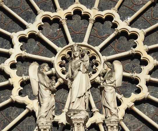 Glasfenster Rose Notre Dame de Paris